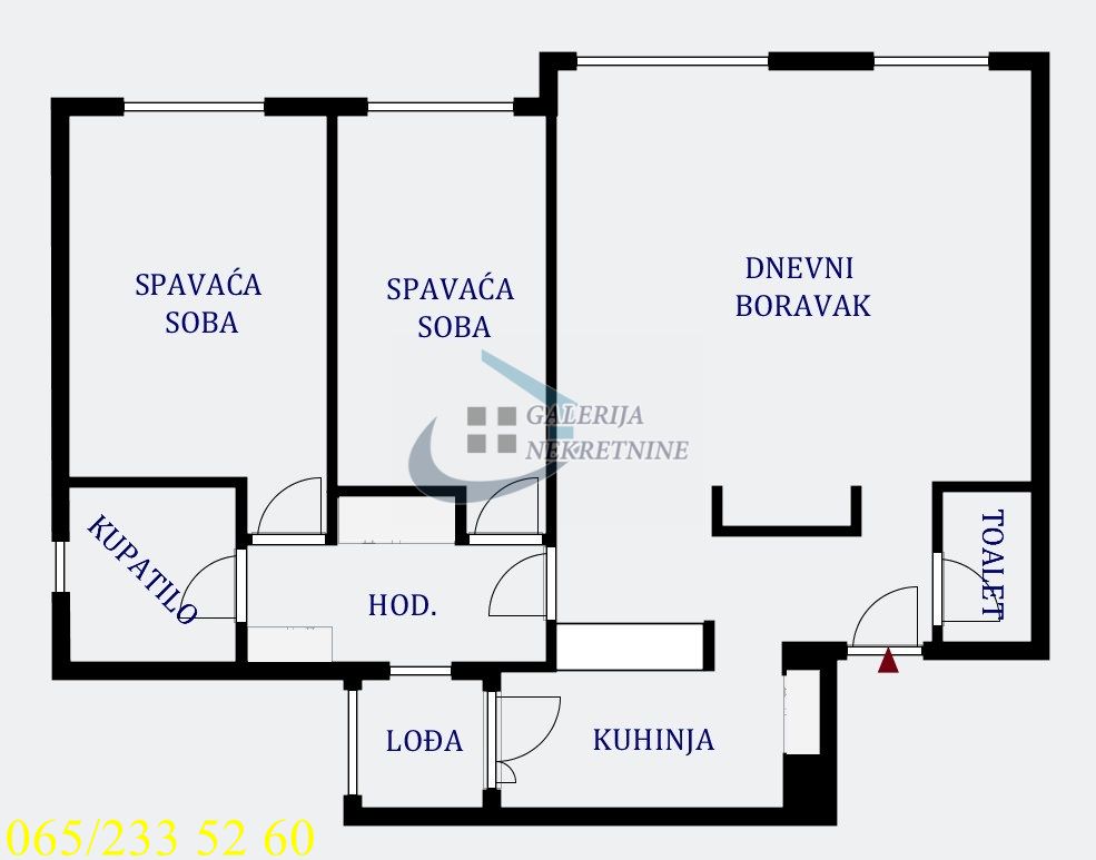 Voždovac  Banjica   Paunova 77m2 3