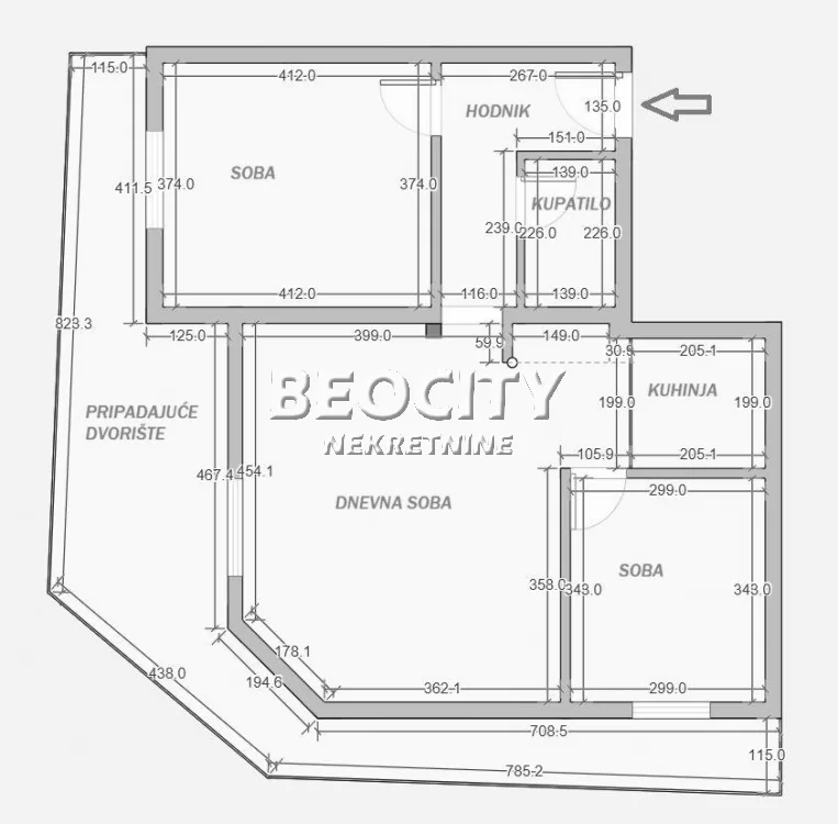 Trosoban stan, 95 m2, Grocka, Kolubarska ID: 132377 2