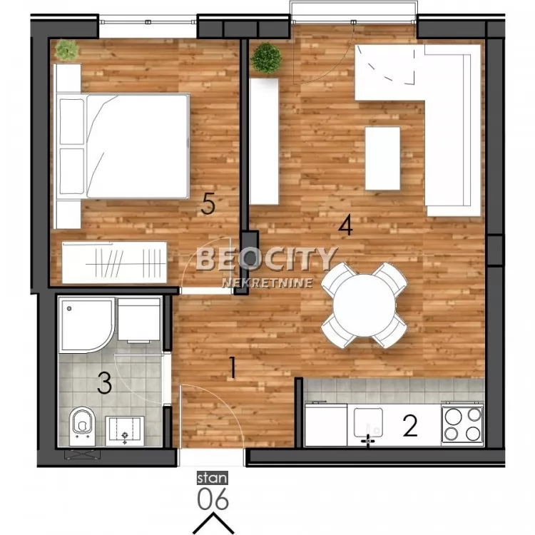 Dvosoban stan, 35 m2, Podbara, Dositejeva ID: 132474 9