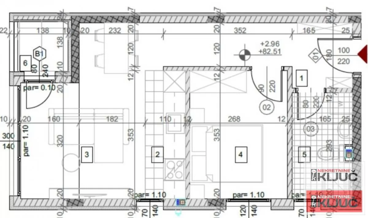 VETERNIČKA RAMPA, 41m2, Dvosoban sa pdv 1