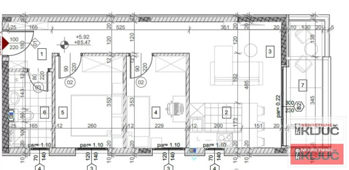 VETERNIČKA RAMPA, 53m2, Dvoiposoban sa pdv, Kredit 1
