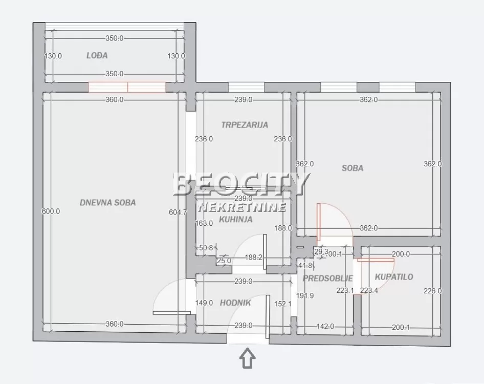 Dvosoban stan, 60 m2, Novi Beograd,  (Belvil)-Bulevar Crvene Armije ID: 109692 14