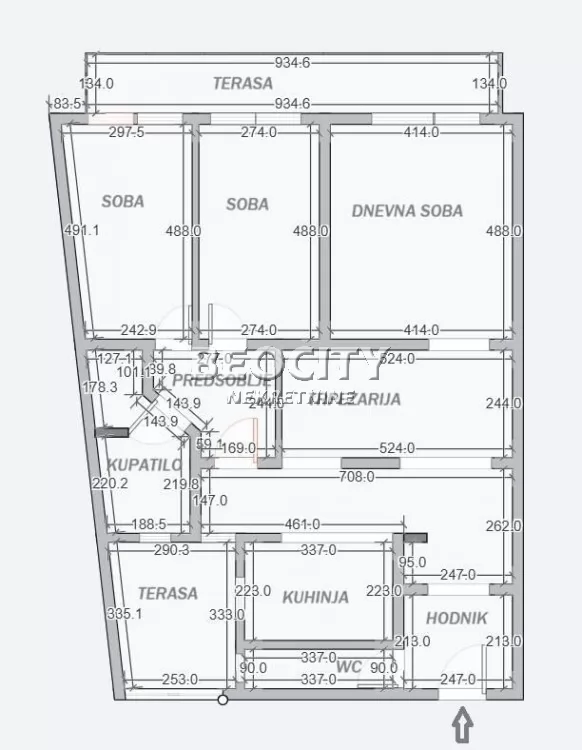Trosoban stan, 129 m2, Centar ID: 132339 14