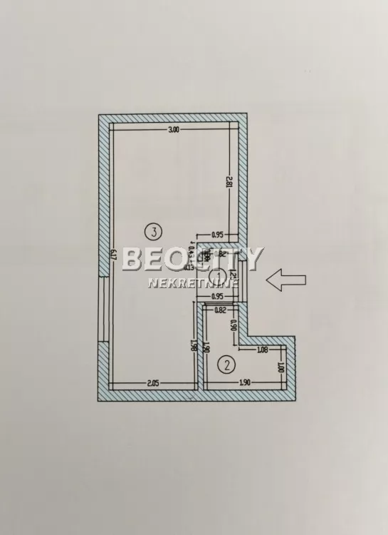 Jednosoban stan, 19 m2, Železnička stanica ID: 132774 1