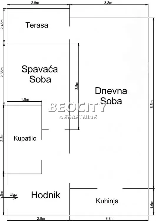 Dvosoban stan, 53 m2, Novo naselje, Bate Brkić ID: 132618 8