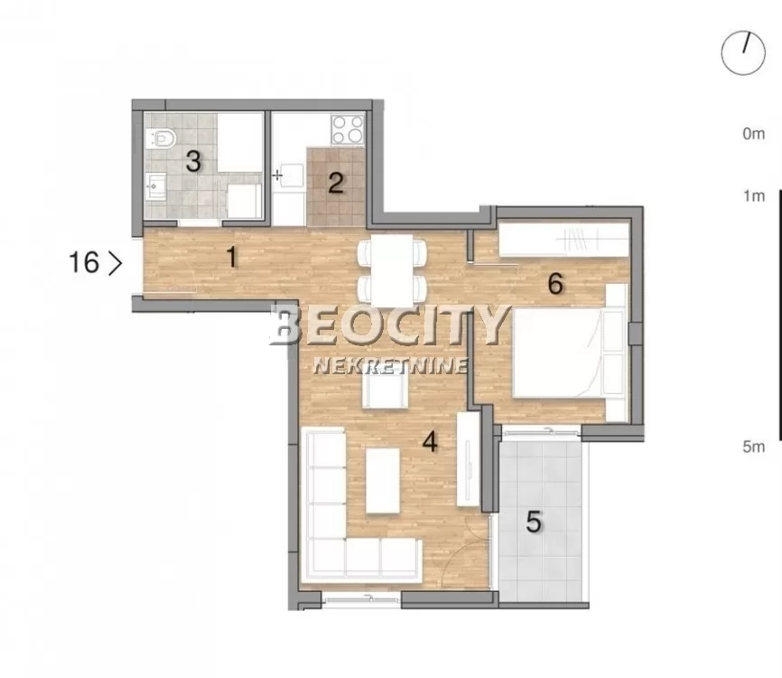 Dvosoban stan, 44 m2, Telep ID: 132769 1