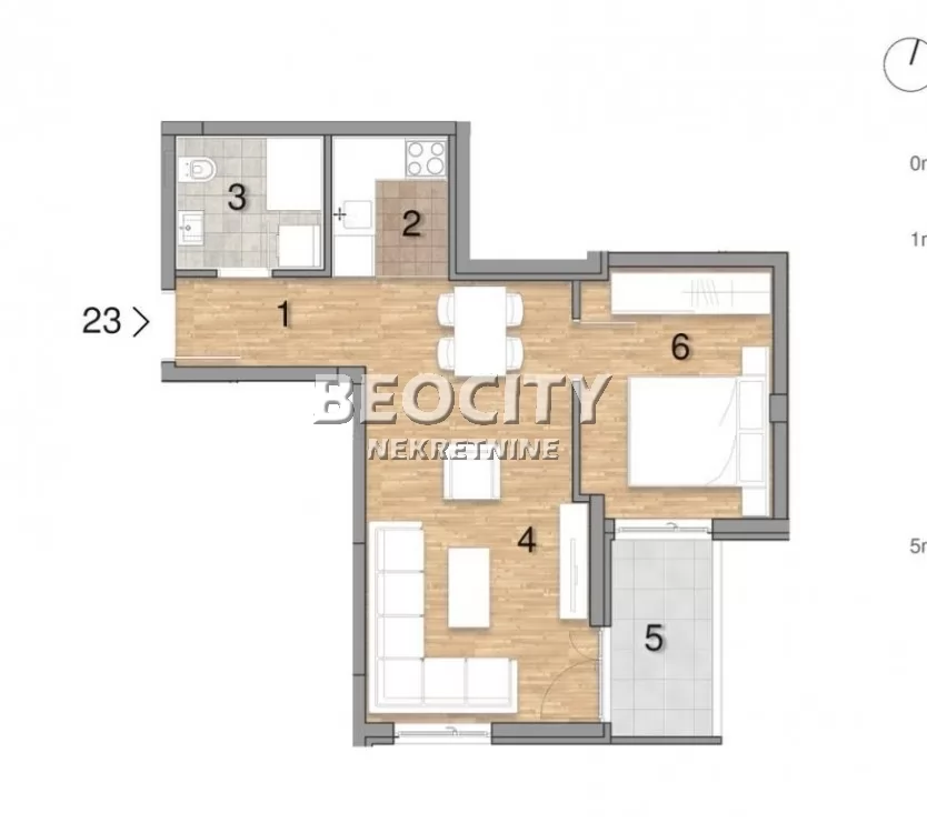 Dvosoban stan, 44 m2, Telep ID: 132771 1