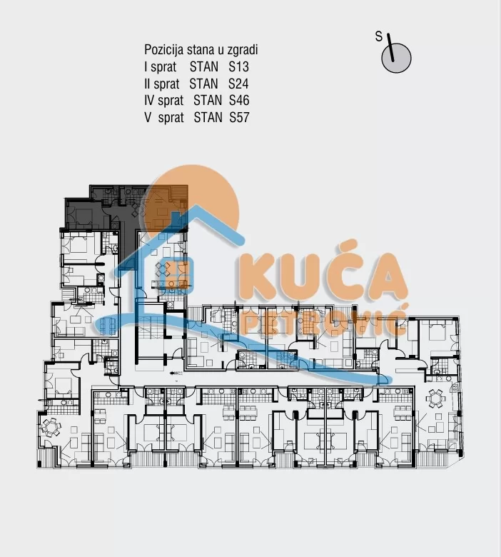 Dvosoban stan, 45.86 m2, Čamurlija, Cetinjska ID: p-016633 3