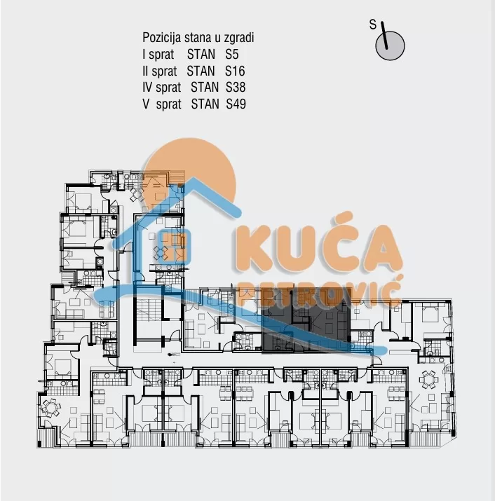 Dvosoban stan, 46.89 m2, Čamurlija, Cetinjska ID: p-016632 3