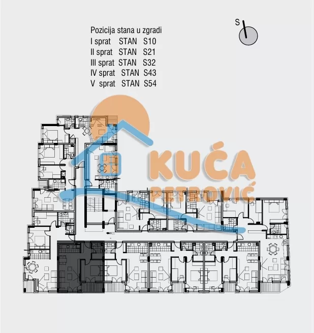Dvosoban stan, 48.48 m2, Čamurlija, Cetinjska ID: p-016625 3