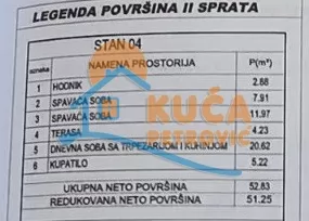 Dvosoban stan, 51.25 m2, Trošarina, Marina Držića ID: p-016642 4