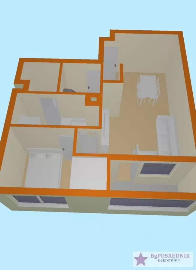 Novi Beograd, Belvil, Đorđa Jovanovića, 47m2 15