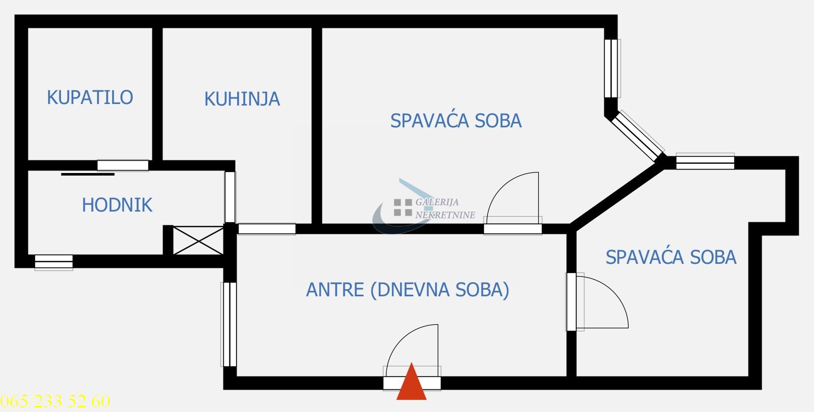Stari Grad  Trg Nikole Pašića   Dečanska 44m2 4
