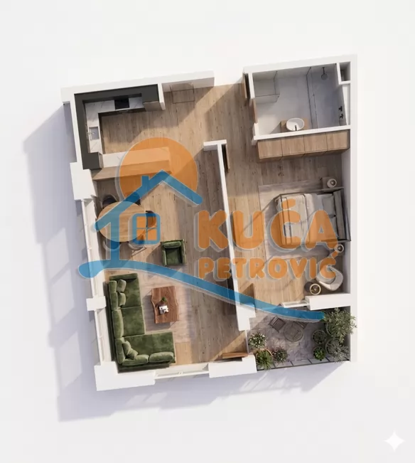 Dvosoban stan, 56.61 m2, Centar, Kneginje Ljubice ID: p-016638 3