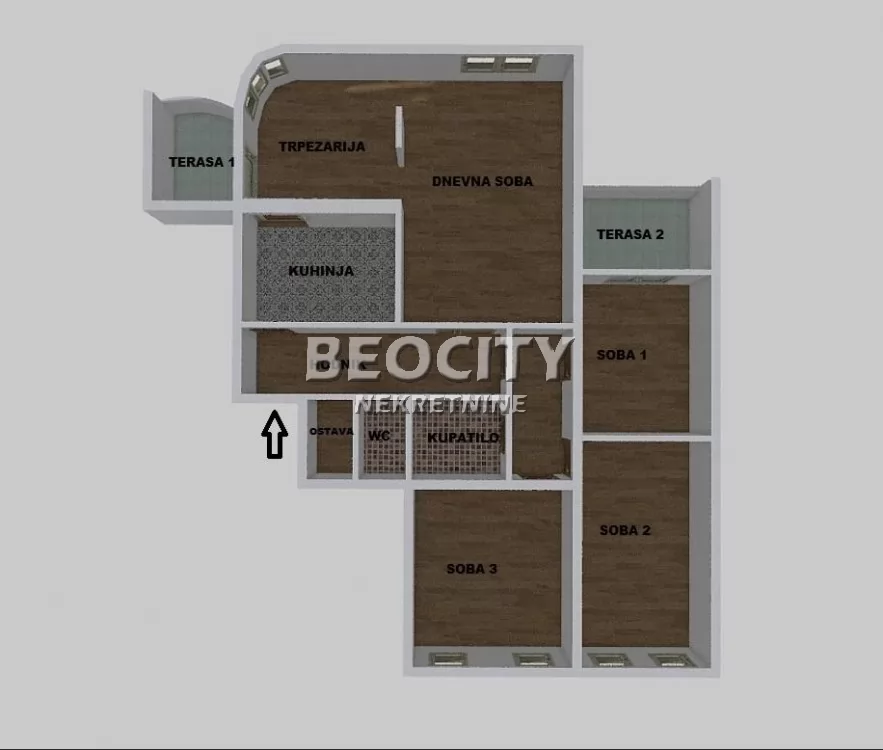 četvorosoban stan, 95 m2, Centar, Strahinjića Bana ID: 49200 18