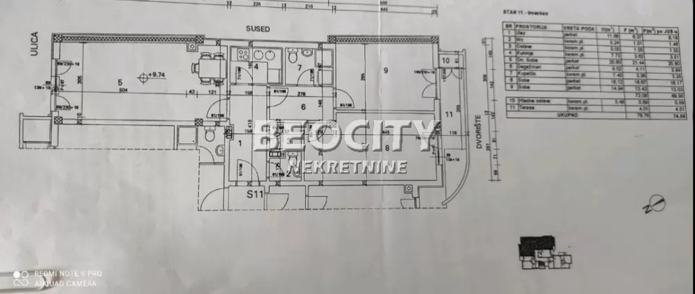 Trosoban stan, 78 m2, Novi Sad, Laze Kostića ID: 130210 21