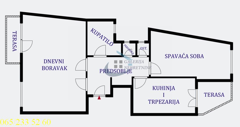 Stari Grad  Studentski Trg   Kapetan Mišina 68m2 4