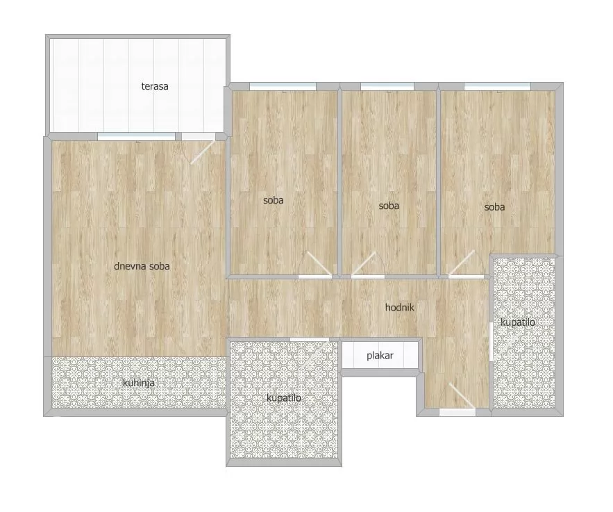 Stan,NOVI SAD,PODBARA,kv: 79.00, € 237000, ID: 1102429 1