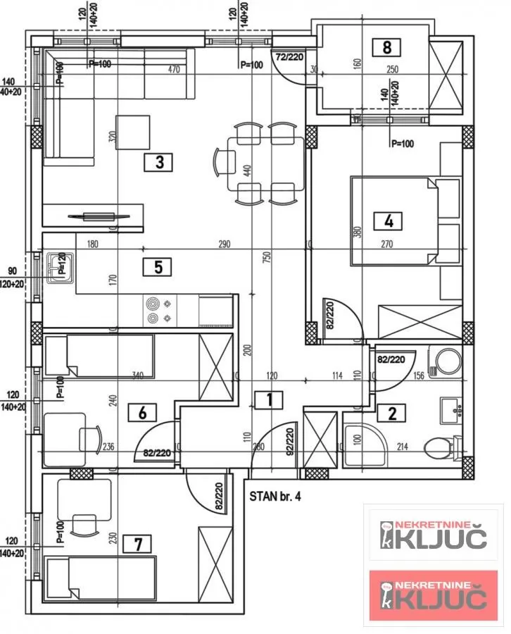 ADICE, 62m2, Troiposoban sa pdv 1
