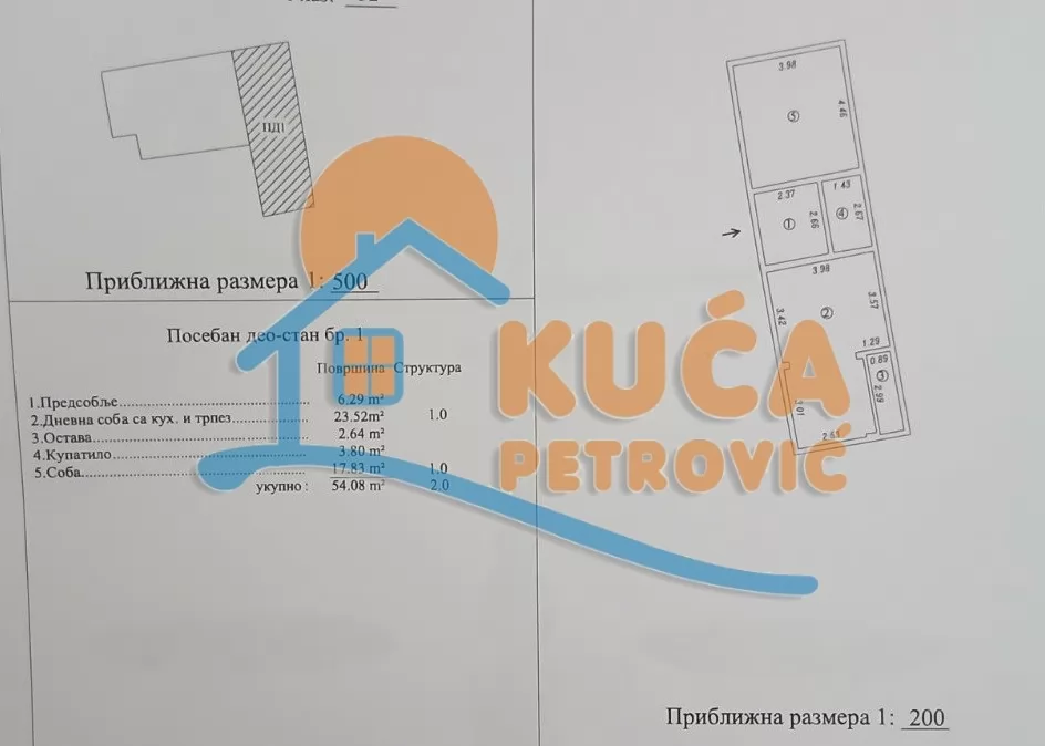 Dvosoban stan, 62 m2, Palilula, Njegoševa ID: p-016753 14