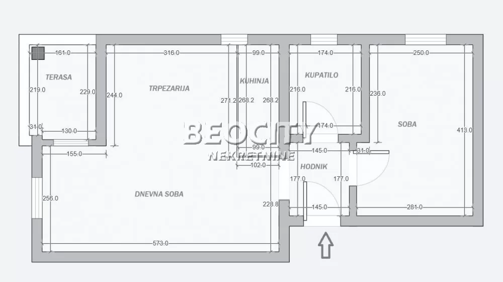 Dvosoban stan, 48 m2, Altina, Pavla Vujisića ID: 133231 14