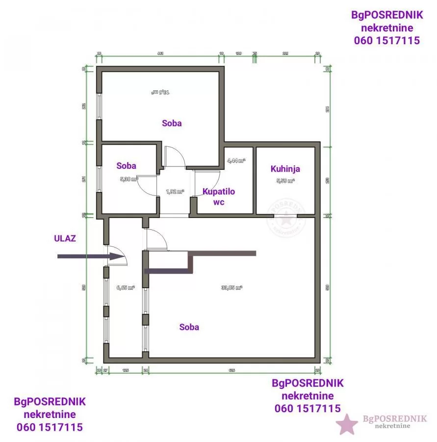 Novi Beograd, Blok 62, Nehruova, 72m2 2
