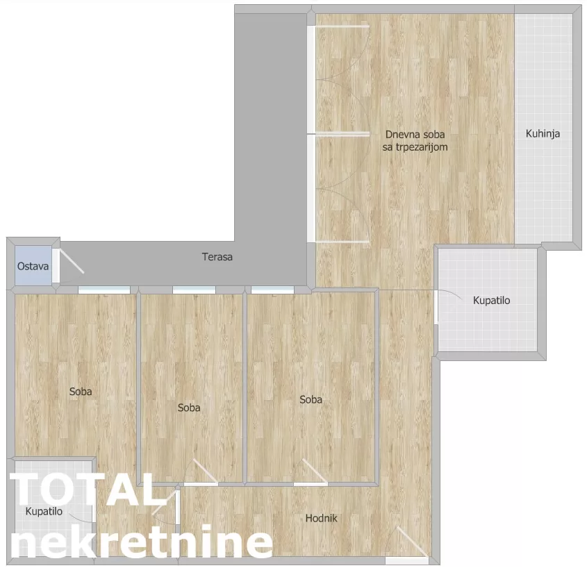 Stan,NOVI SAD,PODBARA,kv: 109.00, € 288850, ID: 1102432 1