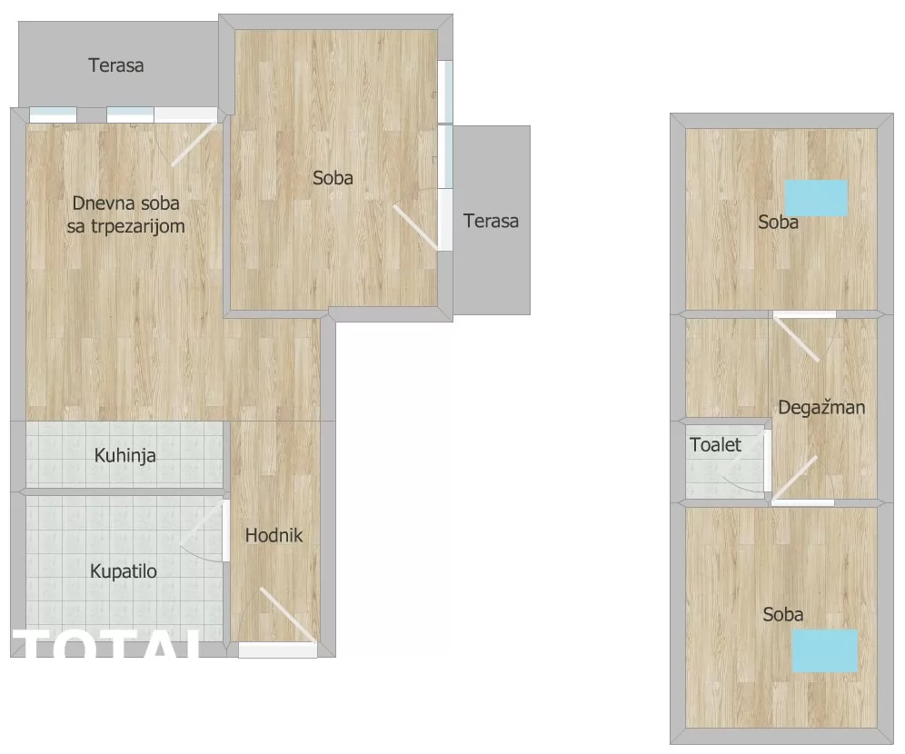 Stan,NOVI SAD,BULEVAR,kv: 51.00, € 199000, ID: 1102826 20
