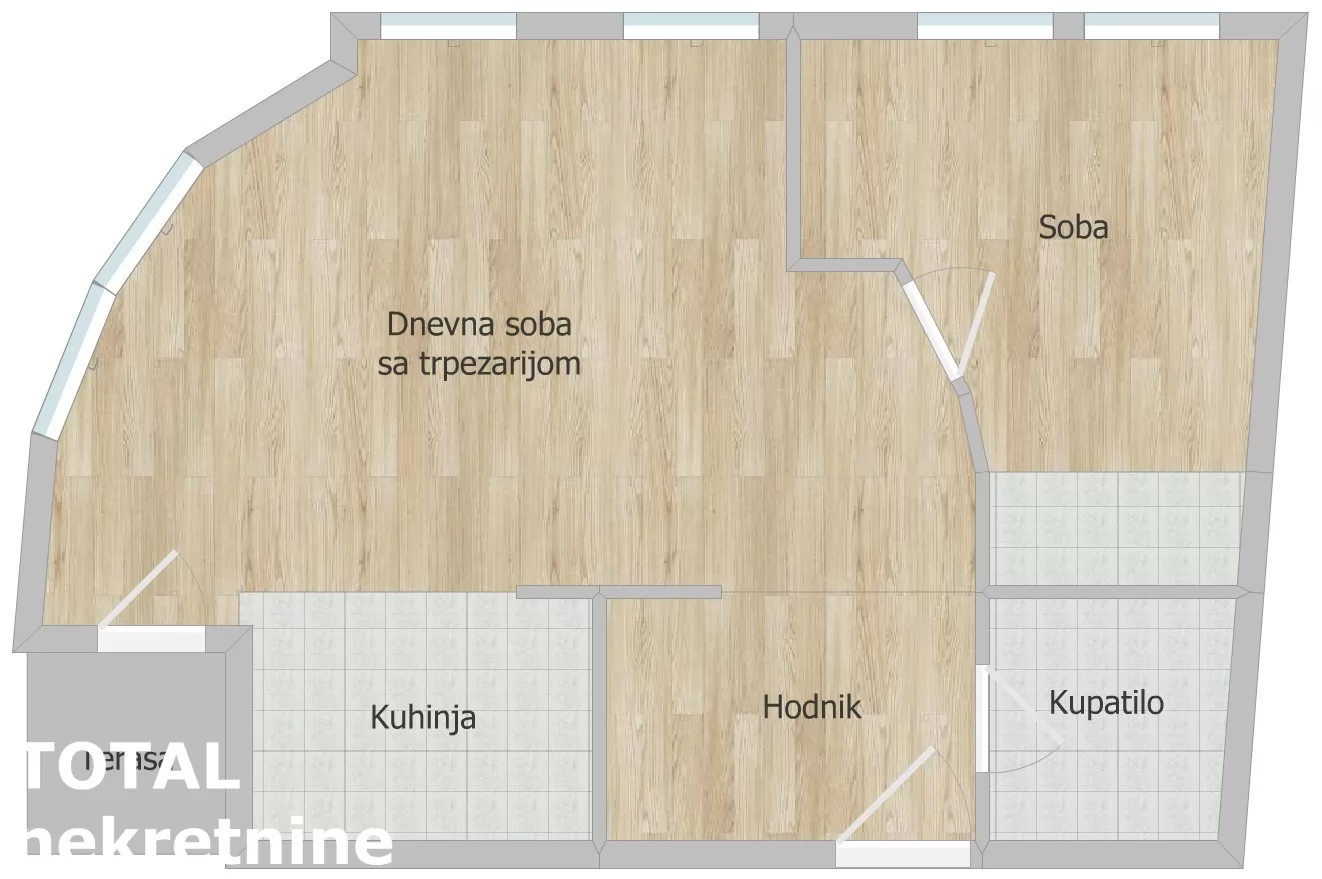 Stan,NOVI SAD,NOVO NASELJE -  BISTRICA,kv: 54.00, € 139500, ID: 1102839 15