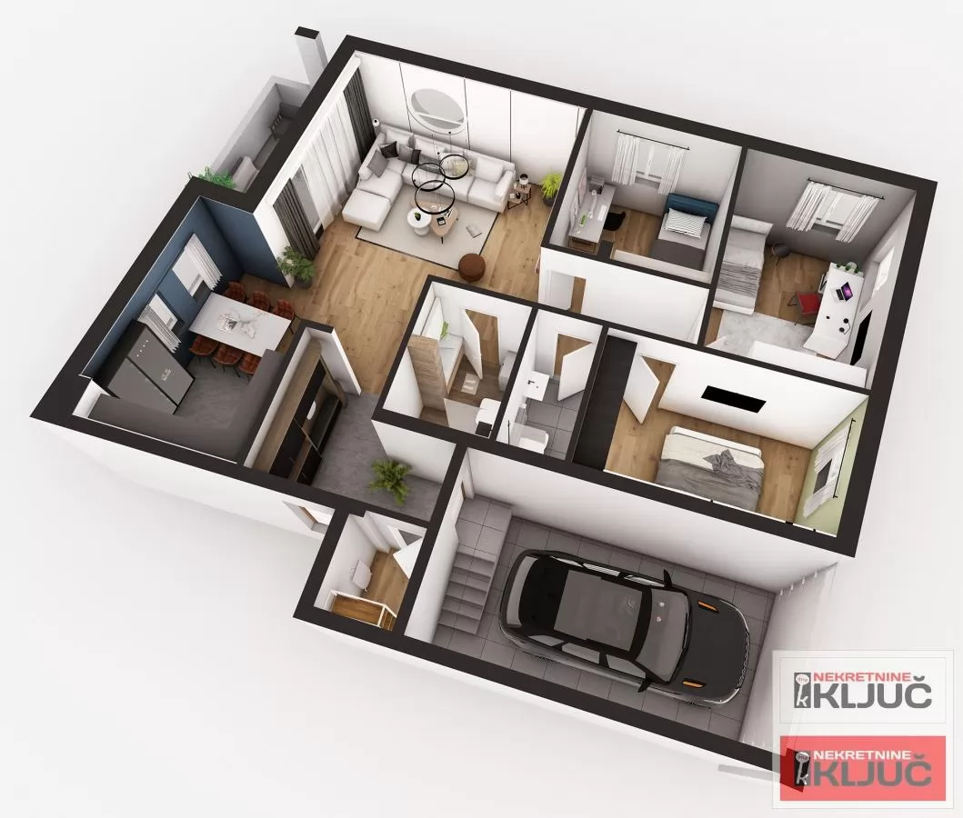 PETROVARADIN, 112m2 sa garažom gratis 20m2, Četvorosoban sa pdv, Lux Vila 1