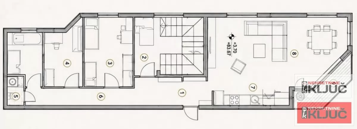 VETERNIČKA RAMPA, 80m2, Četvorosoban sa pdv 1
