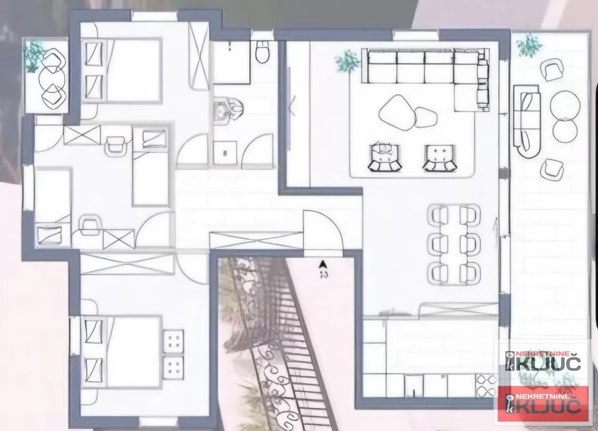 VETERNIČKA RAMPA, 95m2+terasa, Četvorosoban sa pdv 1