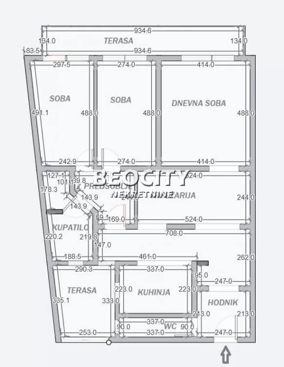 Trosoban stan, 129 m2, Centar ID: 133762 16