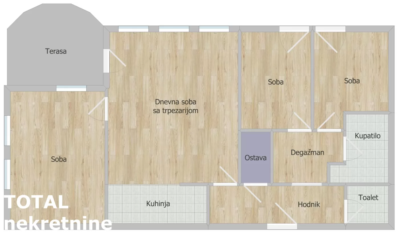 Stan,NOVI SAD,BULEVAR,kv: 83.00, € 215800, ID: 1102871 19
