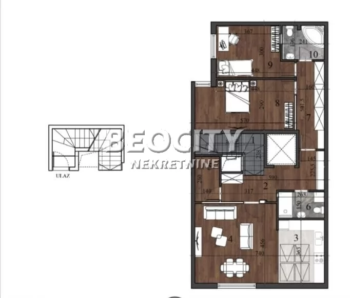 Trosoban stan, 92 m2, Nova Detelinara ID: 133917 1