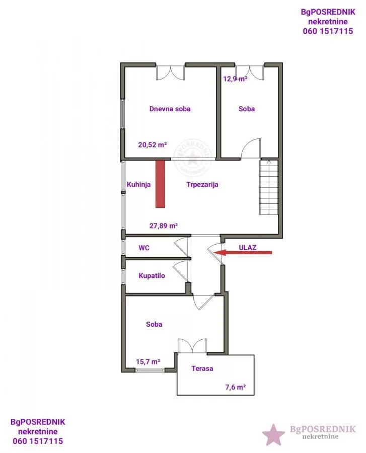 Savski venac, Senjak, Viktora Igoa, 95m2+28m2 2