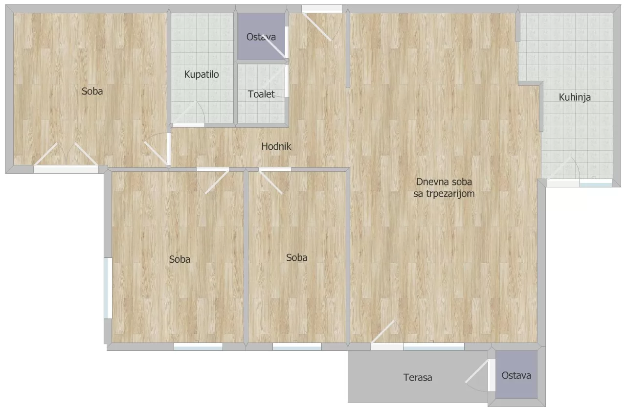 Stan,NOVI SAD,NOVO NASELJE,kv: 96.00, € 309000, ID: 1102916 22