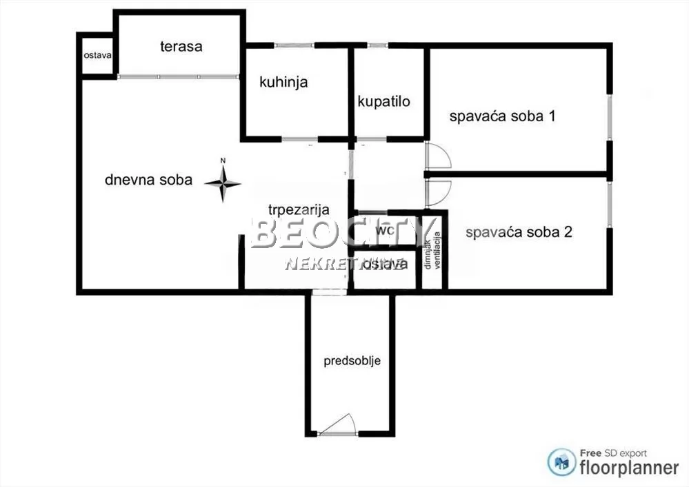 Trosoban stan, 75 m2, Banatić, Pariske Komune ID: 133948 13