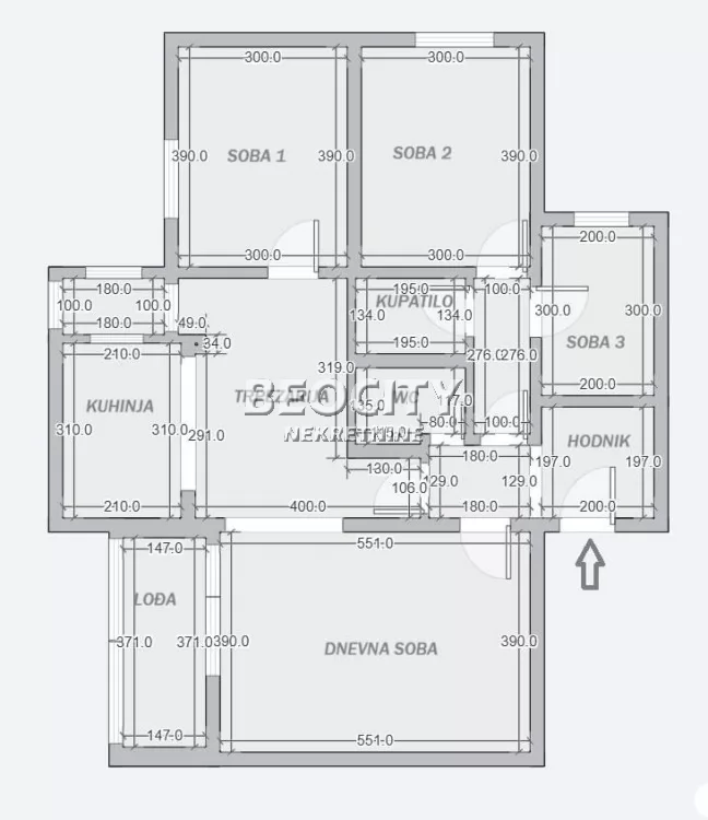 Trosoban stan, 92 m2, Centar, Pere Velimirovića ID: 133961 18