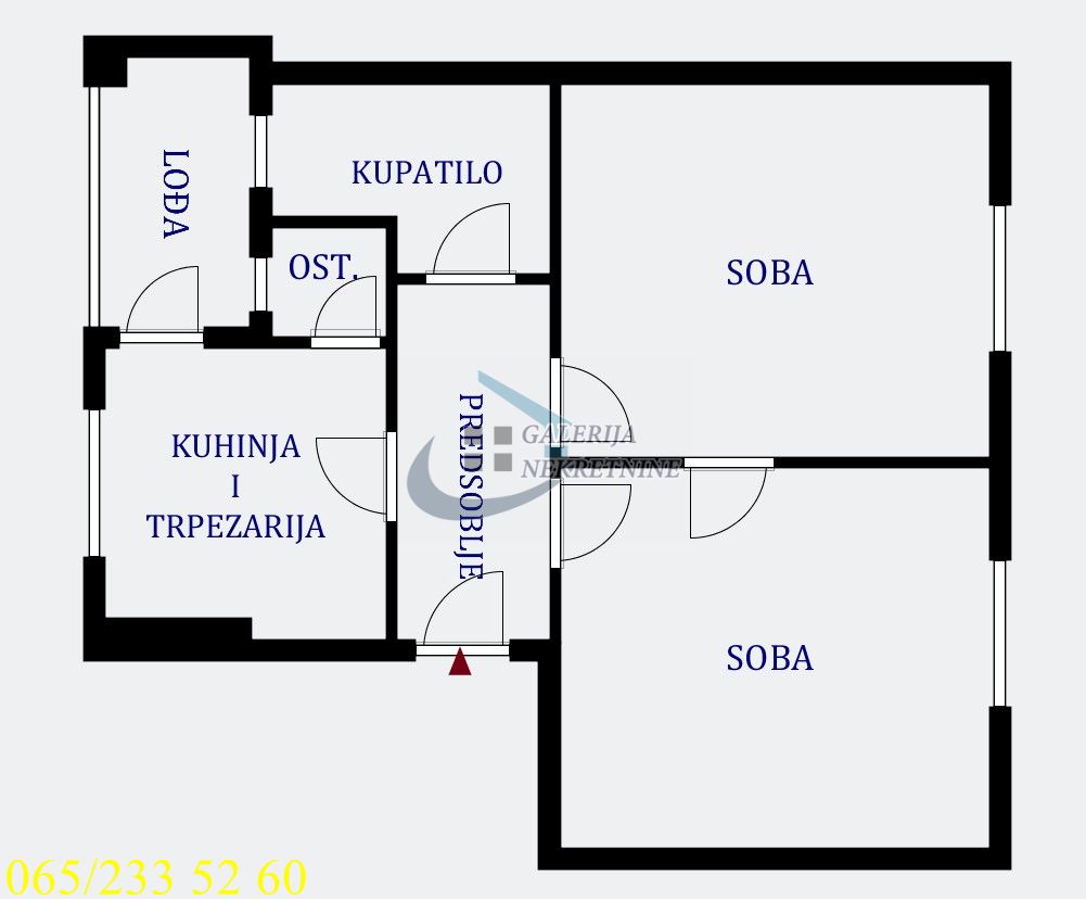 Vračar  Krunski venac   Desanke Maksimović 55m2 4