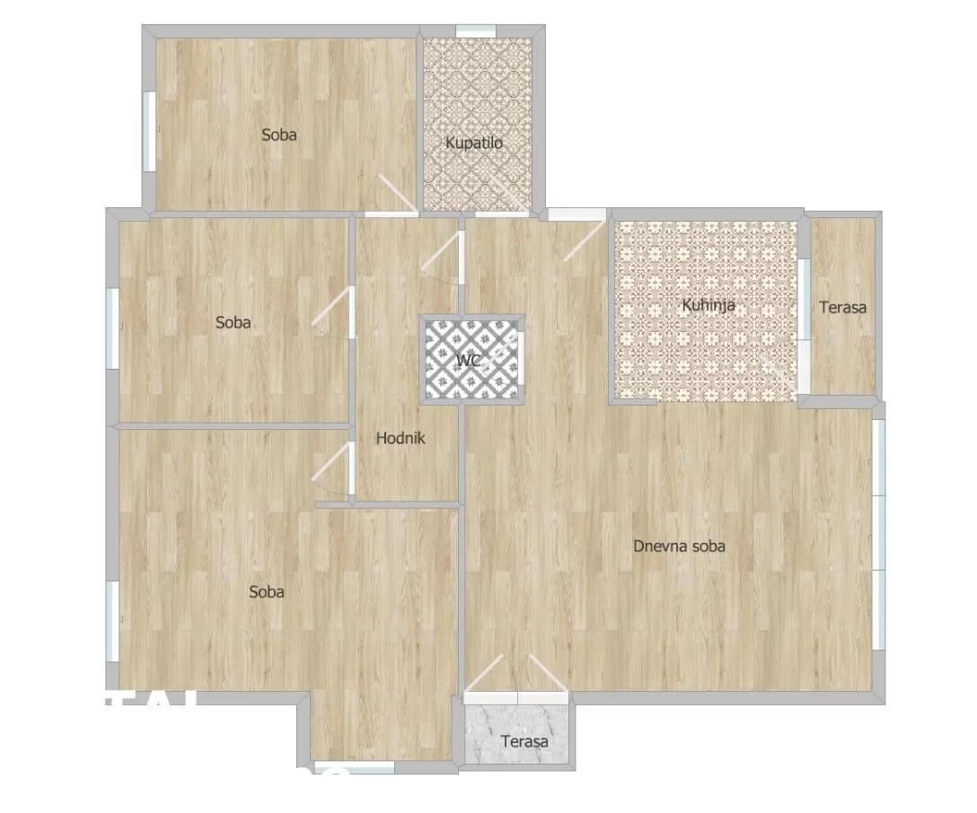 Stan,NOVI SAD,GRBAVICA,kv: 95.00, € 255000, ID: 1102928 12