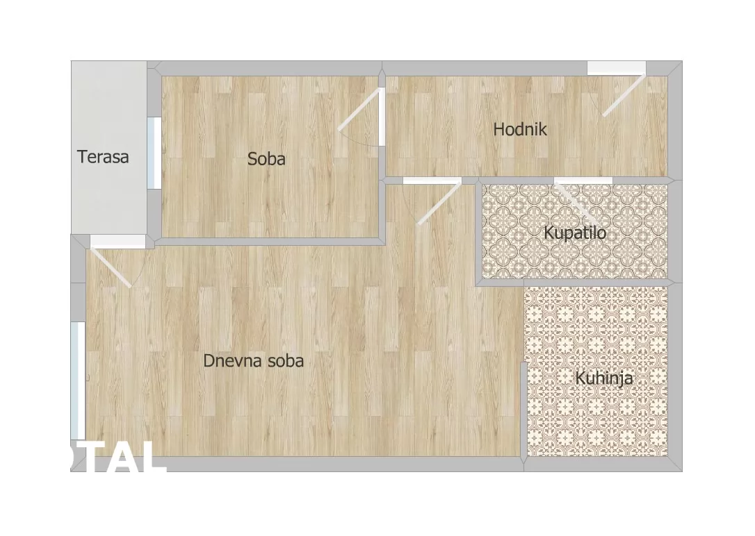 Stan,NOVI SAD,NOVA DETELINARA,kv: 48.00, € 134400, ID: 1100249 13