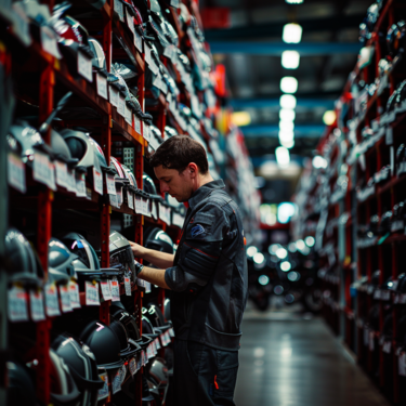 damienvandiggele_Motorcycle_warehouse_worker_looking_up_invento_990c4564-f0aa-42b7-8804-0ddf3dce7bf9