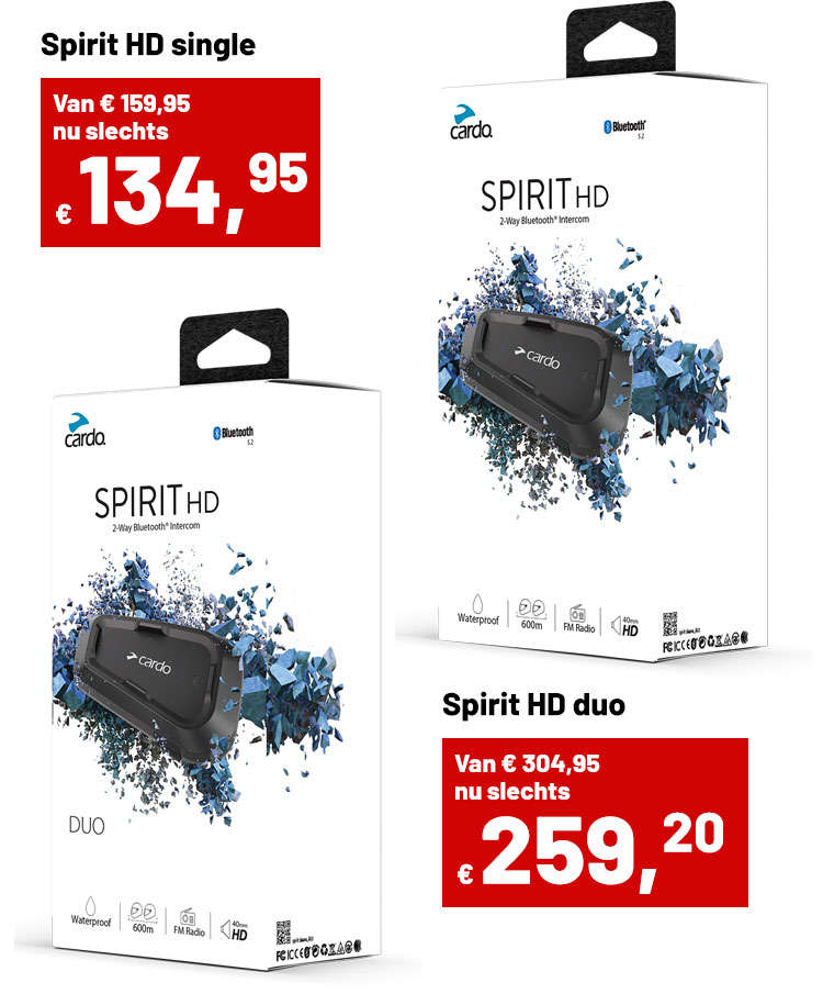 Cardo Spirit HD Actie - MotoPort