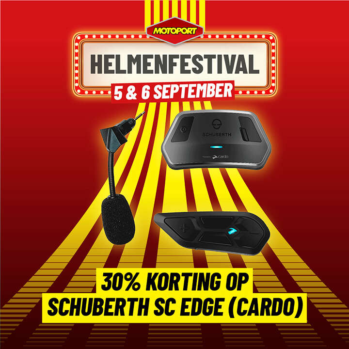 Korting op Schubert SC Edge (Cardo) - Helmenfestival - MotoPort