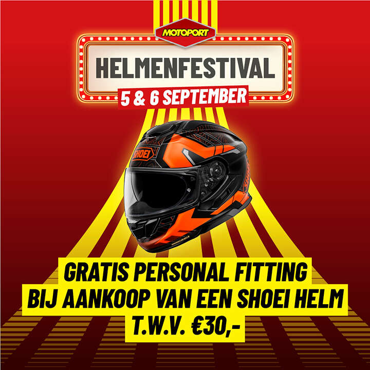 Gratis Personal Fitting bij aankopo van Shoei helm - Helmenfestival - MotoPort