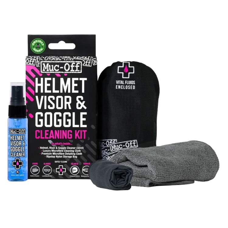 Helmet visor goggle cleaning kit moc off