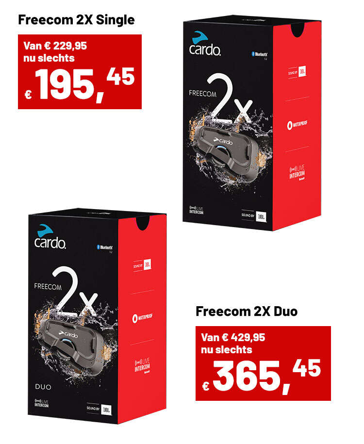 Cardo Freecom 2x duo en single actie - MotoPort