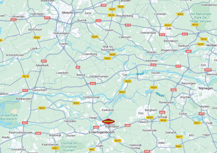 MotoportDB-landkaart