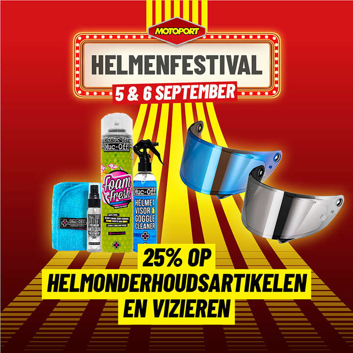 Korting op onderhoudsmiddelen en vizieren - Helmenfestival - MotoPort.jpg